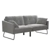 Mr. Kate Stella Vintage Inspired Velvet Futon -The Novogratz Shop 5117799 Gray Velvet 1