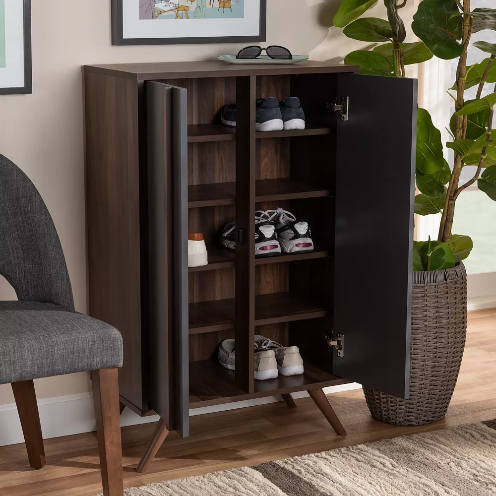 Baxton Studio Naoki Shoe Cabinet 4 Baxton Studio Naoki Shoe Cabinet - Image 2