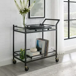 Crosley Aimee Bar Cart 11 Crosley Aimee Bar Cart -The Novogratz Shop 5143862 ALT4
