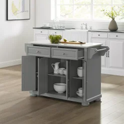 Crosley Alexandria Granite Top Kitchen Island/Cart -The Novogratz Shop 5154988 ALT2