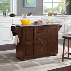 Crosley Eleanor Stainless Steel Top Kitchen Island 8 Crosley Eleanor Stainless Steel Top Kitchen Island -The Novogratz Shop 5154993 ALT