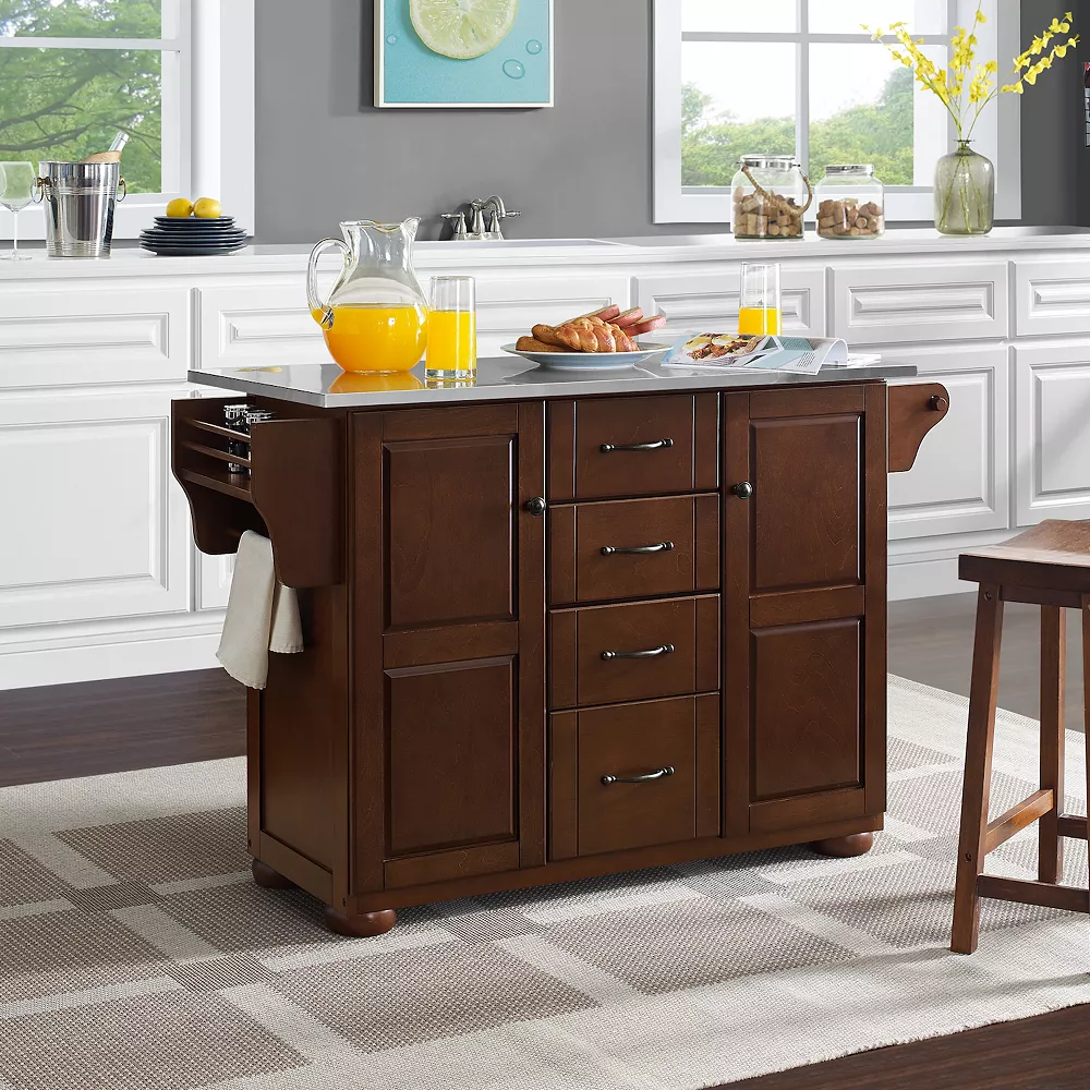 Crosley Eleanor Stainless Steel Top Kitchen Island 4 Crosley Eleanor Stainless Steel Top Kitchen Island - Image 2