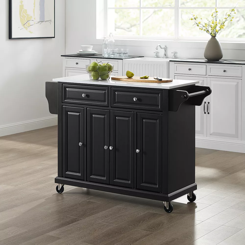 Crosley Full-Size Granite Top Kitchen Cart 4 Crosley Full-Size Granite Top Kitchen Cart - Image 2