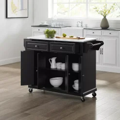 Crosley Full-Size Granite Top Kitchen Cart 8 Crosley Full-Size Granite Top Kitchen Cart -The Novogratz Shop 5155047 ALT2