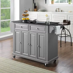 Crosley Full-Size Granite Top Kitchen Cart -The Novogratz Shop 5155061 ALT3