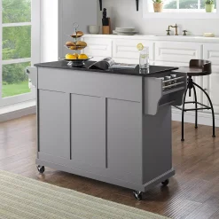 Crosley Full-Size Granite Top Kitchen Cart -The Novogratz Shop 5155061 ALT4