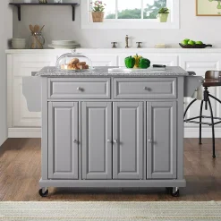 Crosley Full Size Granite Top Kitchen Cart 8 Crosley Full Size Granite Top Kitchen Cart -The Novogratz Shop 5155064 ALT2