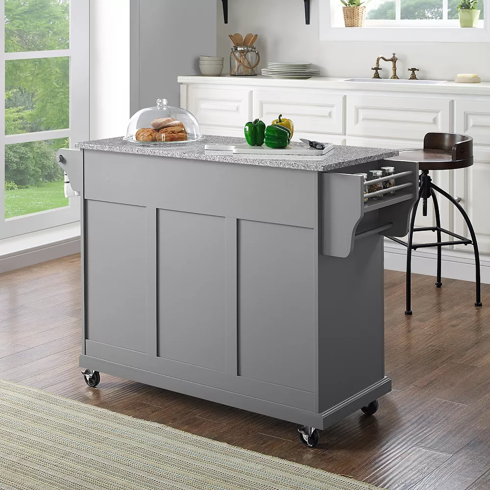 Crosley Full Size Granite Top Kitchen Cart 6 Crosley Full Size Granite Top Kitchen Cart - Image 4