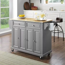 Crosley Full-Size Wood Top Kitchen Cart -The Novogratz Shop 5155068 ALT3