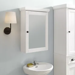 Crosley Seaside Bathroom Mirror Wall Cabinet -The Novogratz Shop 5155173 ALT2