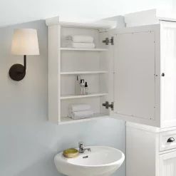 Crosley Seaside Bathroom Mirror Wall Cabinet -The Novogratz Shop 5155173 ALT3