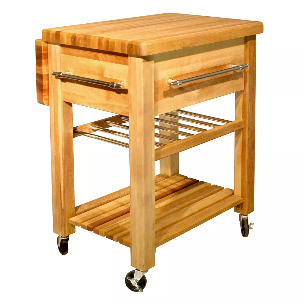 Catskill Craftsmen Baby Grand Workcenter Kitchen Cart With Wine Rack 3 Catskill Craftsmen Baby Grand Workcenter Kitchen Cart With Wine Rack