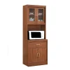 Hodedah Import 70 In Tall Top/Bottom Enclosed Kitchen Cabinet W/ Drawer, Cherry -The Novogratz Shop 5388915