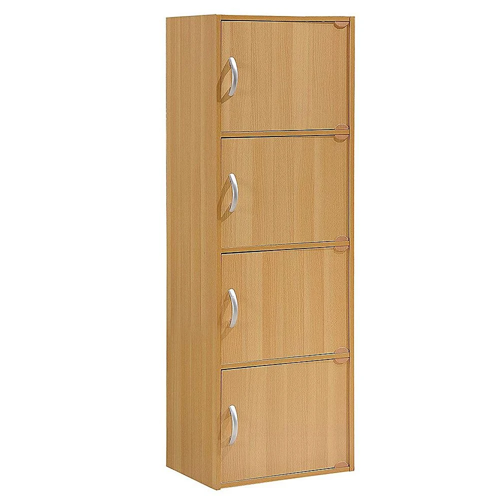 Hodedah Import Hodedah 4 Door Enclosed Multipurpose Storage Cabinet For Home Or Office, Beech 3 Hodedah Import Hodedah 4 Door Enclosed Multipurpose Storage Cabinet For Home Or Office, Beech