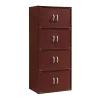 Hodedah Import Hodedah 8 Door Enclosed Multipurpose Storage Cabinet For Home/Office, Mahogany -The Novogratz Shop 5413678