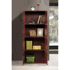 Hodedah Import Hodedah 8 Door Enclosed Multipurpose Storage Cabinet For Home/Office, Mahogany 7 Hodedah Import Hodedah 8 Door Enclosed Multipurpose Storage Cabinet For Home/Office, Mahogany -The Novogratz Shop 5413678 ALT2