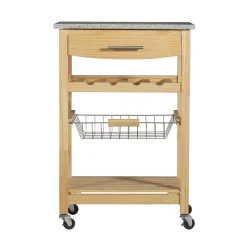 Linon Kitchen Island Granite Top -The Novogratz Shop 546409 ALT3