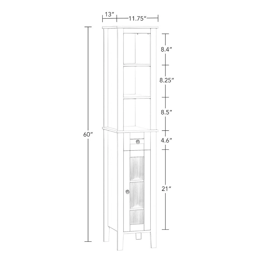 RiverRidge Home Prescott Slim Tall Floor Cabinet 8 RiverRidge Home Prescott Slim Tall Floor Cabinet - Image 6