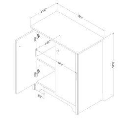 South Shore Vito Small 2-Door Storage Cabinet -The Novogratz Shop 5502659 ALT99