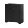 South Shore Vito Small 2-Door Storage Cabinet 1 South Shore Vito Small 2-Door Storage Cabinet -The Novogratz Shop 5502659 Pure Black