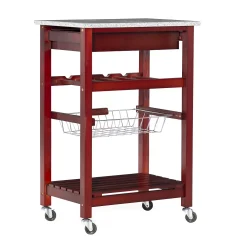 Linon Kitchen Island Granite Top -The Novogratz Shop 550797 ALT3