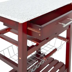 Linon Kitchen Island Granite Top -The Novogratz Shop 550797 ALT5