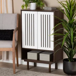 Baxton Studio Meike Shoe Storage Cabinet 9 Baxton Studio Meike Shoe Storage Cabinet -The Novogratz Shop 5543026 ALT