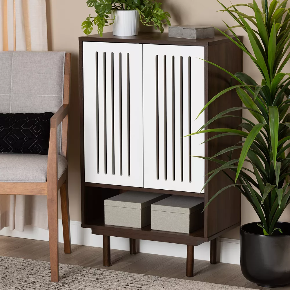 Baxton Studio Meike Shoe Storage Cabinet 4 Baxton Studio Meike Shoe Storage Cabinet - Image 2