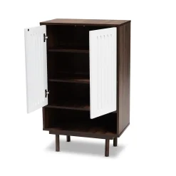 Baxton Studio Meike Shoe Storage Cabinet 10 Baxton Studio Meike Shoe Storage Cabinet -The Novogratz Shop 5543026 ALT2