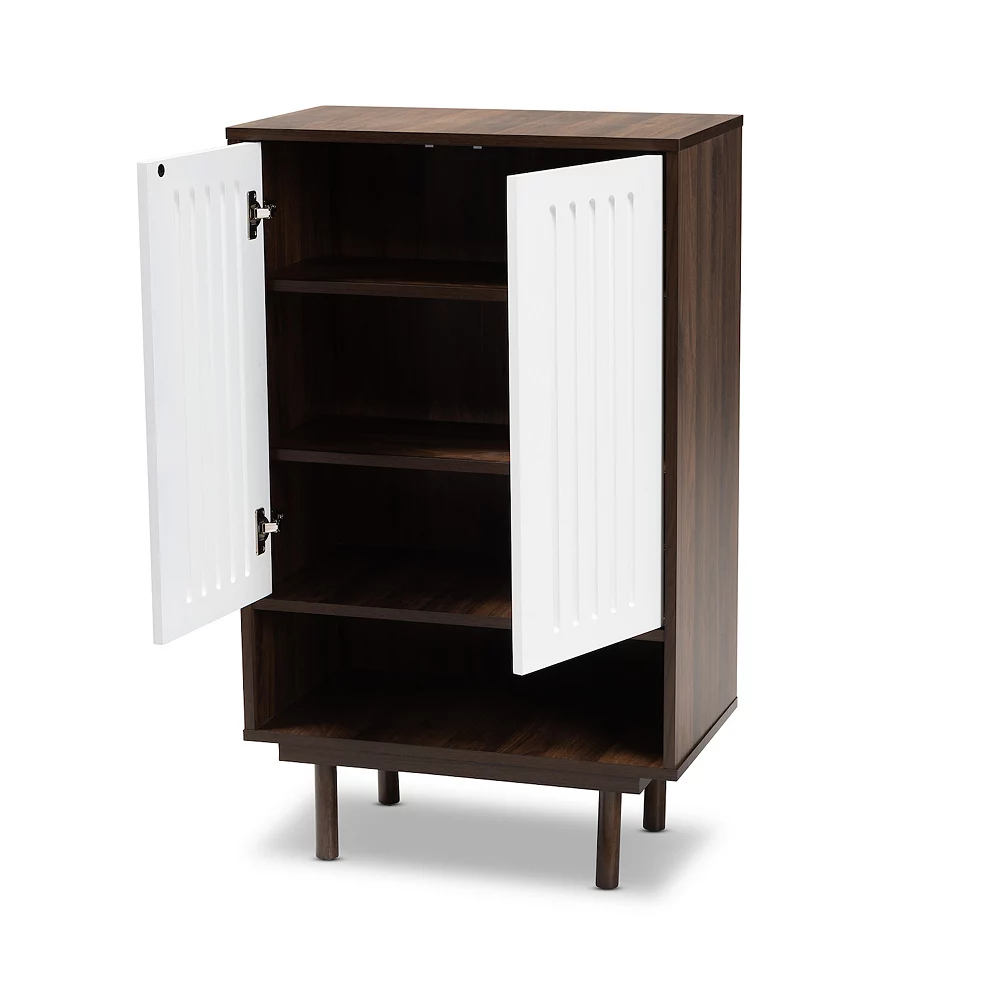 Baxton Studio Meike Shoe Storage Cabinet 5 Baxton Studio Meike Shoe Storage Cabinet - Image 3