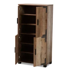 Baxton Studio Cyrille Tall Shoe Storage Cabinet 10 Baxton Studio Cyrille Tall Shoe Storage Cabinet -The Novogratz Shop 5543039 ALT2