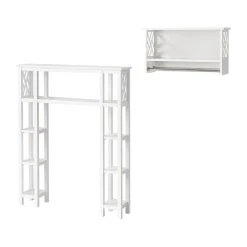 Bolton Coventry Over Toilet Open Shelving Unit With Two Towel Rods