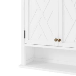 Bolton Coventry Over Toilet Wall Mounted Bath Storage Cabinet With Two Doors & Open Shelf 10 Bolton Coventry Over Toilet Wall Mounted Bath Storage Cabinet With Two Doors & Open Shelf -The Novogratz Shop 5544397 ALT10