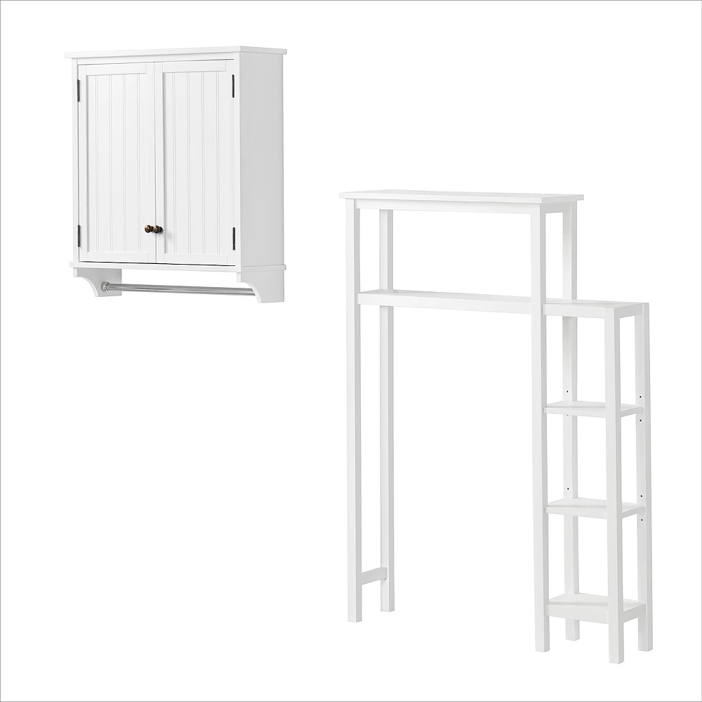 Bolton Dover Over Toilet Organizer With Side Shelving, 2 Doors & Towel Rod 5 Bolton Dover Over Toilet Organizer With Side Shelving, 2 Doors & Towel Rod - Image 3