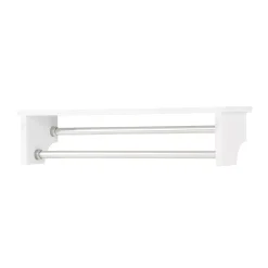 Bolton Dover Over Toilet Organizer With Side Shelving, Bathroom Shelf With 2 Towel Rods -The Novogratz Shop 5544409 ALT13