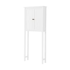 Bolton Dover Over Toilet Hutch With 2 Doors And Towel Rod -The Novogratz Shop 5544411 ALT2