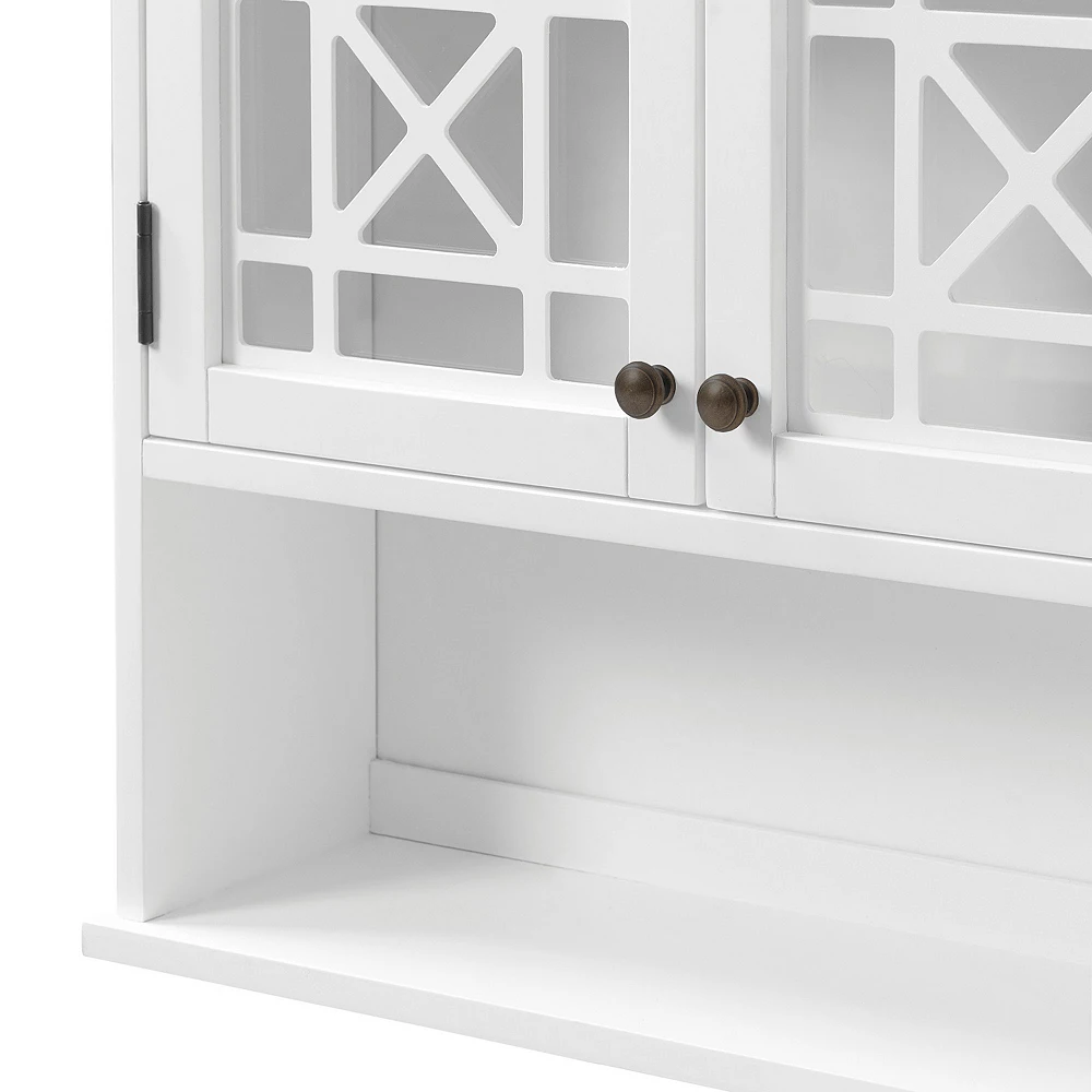 Alaterre Furniture Derby White Wall-Mount Bath Shelf 4 Alaterre Furniture Derby White Wall-Mount Bath Shelf - Image 2