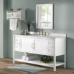 Alaterre Furniture Bennet White Vanity Cabinet -The Novogratz Shop 5546143 ALT11