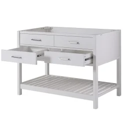 Alaterre Furniture Harrison White Vanity Cabinet -The Novogratz Shop 5546148 ALT3