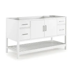 Alaterre Furniture Harrison White Vanity Cabinet -The Novogratz Shop 5546149 ALT3