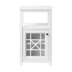 Alaterre Furniture Derby 4-Piece White Bath Set With Toilet Shelf -The Novogratz Shop 5546156 ALT10