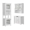 Alaterre Furniture Derby 4-Piece White Bath Set With Cabinet -The Novogratz Shop 5546157