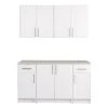 Prepac Elite B 64-in. Storage Cabinet & Wall Cabinet 5-piece Set 2 Prepac Elite B 64-in. Storage Cabinet & Wall Cabinet 5-piece Set -The Novogratz Shop 5549047 White