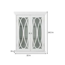 Elegant Home Fashions Florence 2-Door Cabinet Wall Decor -The Novogratz Shop 5555306 ALT99