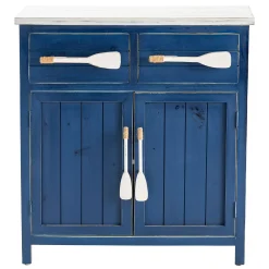 Crestview Collection Cape May Azure Paddle Storage Cabinet