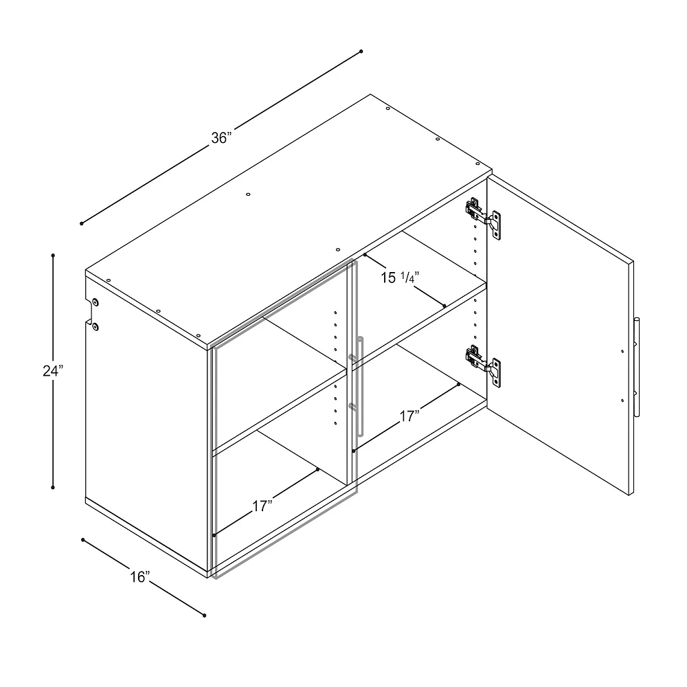 Prepac HangUps 36-in. Wall Storage Cabinet 8 Prepac HangUps 36-in. Wall Storage Cabinet - Image 6