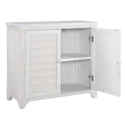 Linon Lannie Whitewash Storage Cabinet -The Novogratz Shop 5647622 ALT6