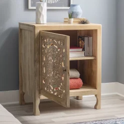 Linon Haven Carved Storage Cabinet -The Novogratz Shop 5647628 ALT3