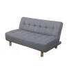 ELuxury Versatile Tufted Folding Futon -The Novogratz Shop 5670046 Heather Gray