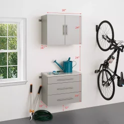 Prepac HangUps 30-in. A Storage Wall Cabinet 2-piece Set -The Novogratz Shop 5690836 ALT99